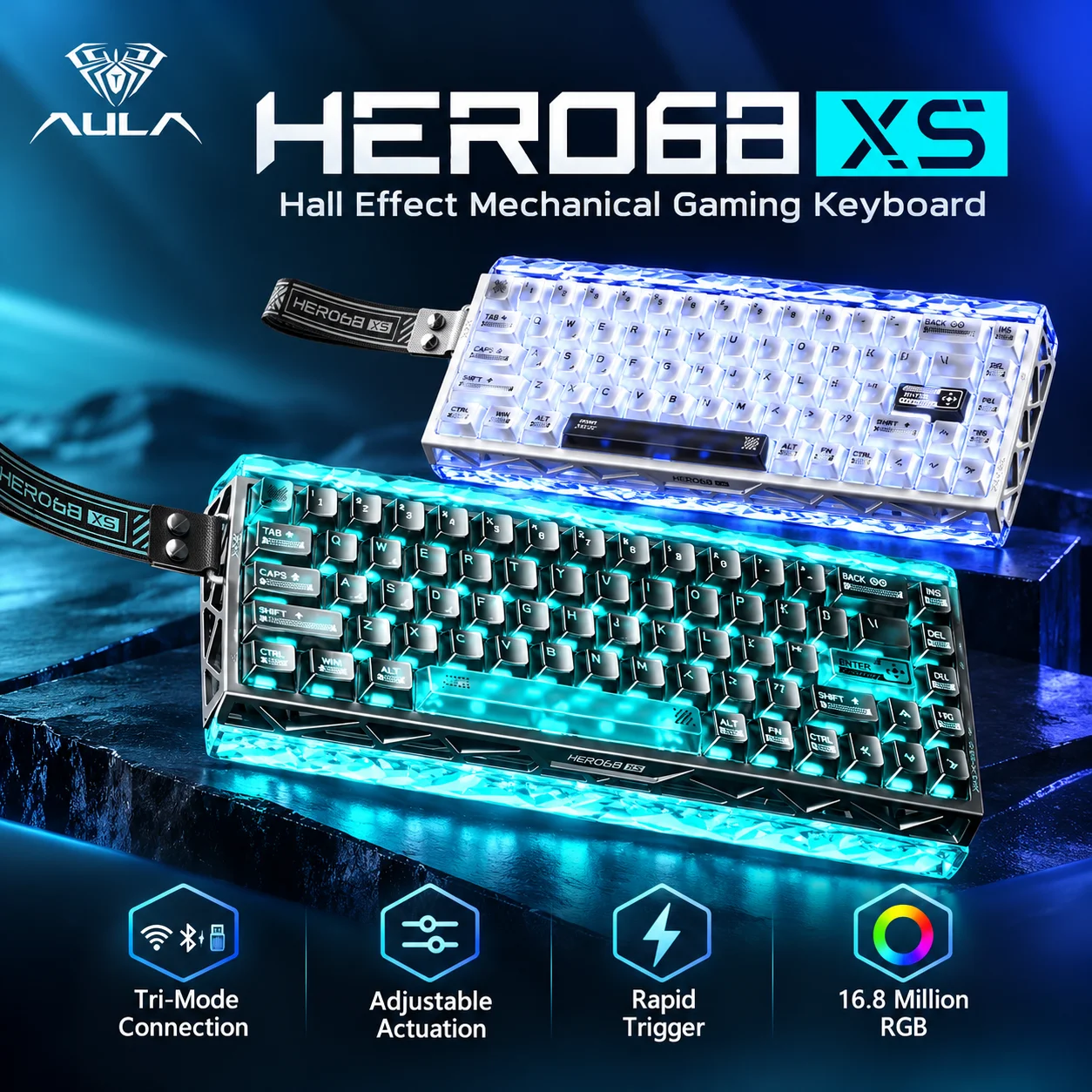 Gaming Keyboard Nearby - Teclado para juegos AULA Hero68 XS