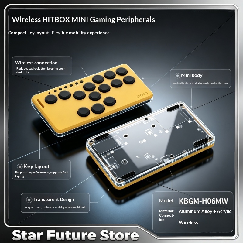 Gaming Keyboard Mini - Teclado inalámbrico portátil para juegos, con