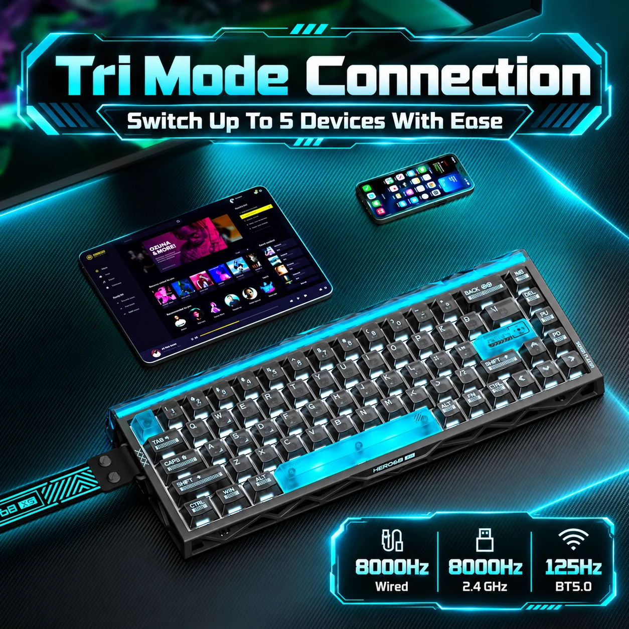 Teclado para juegos AULA Hero6 - Gaming Keyboard Nearby reseña y precio